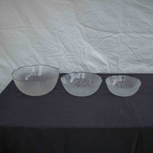 Salad Bowls- Glass Patterned (27cm)